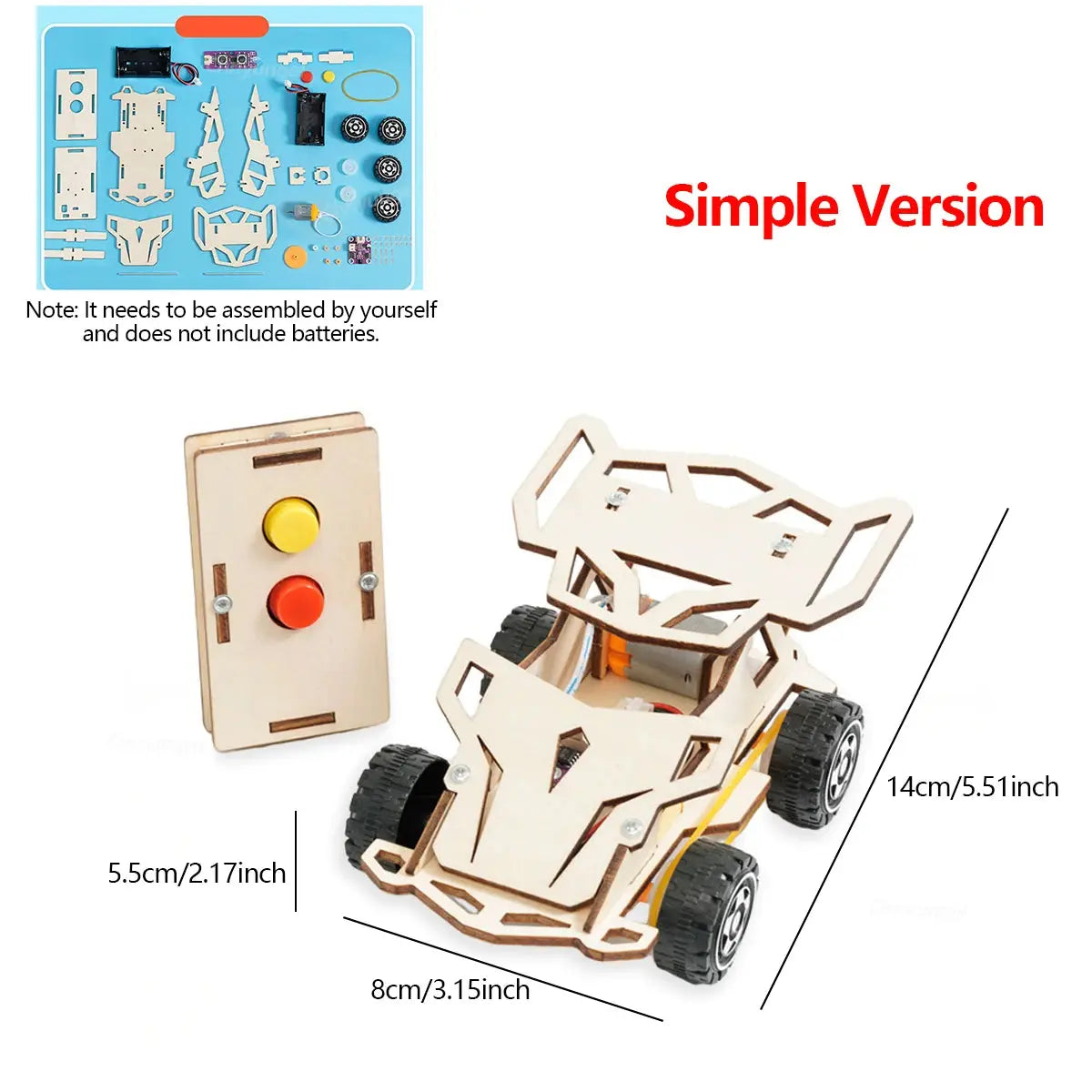 DIY Wooden Remote Control Car - Model to assemble