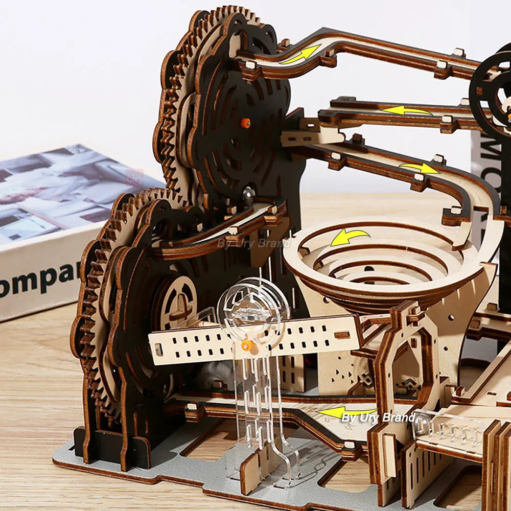 Rollercoaster Mechanical Electric/Manual Marble run Model - Model to assemble