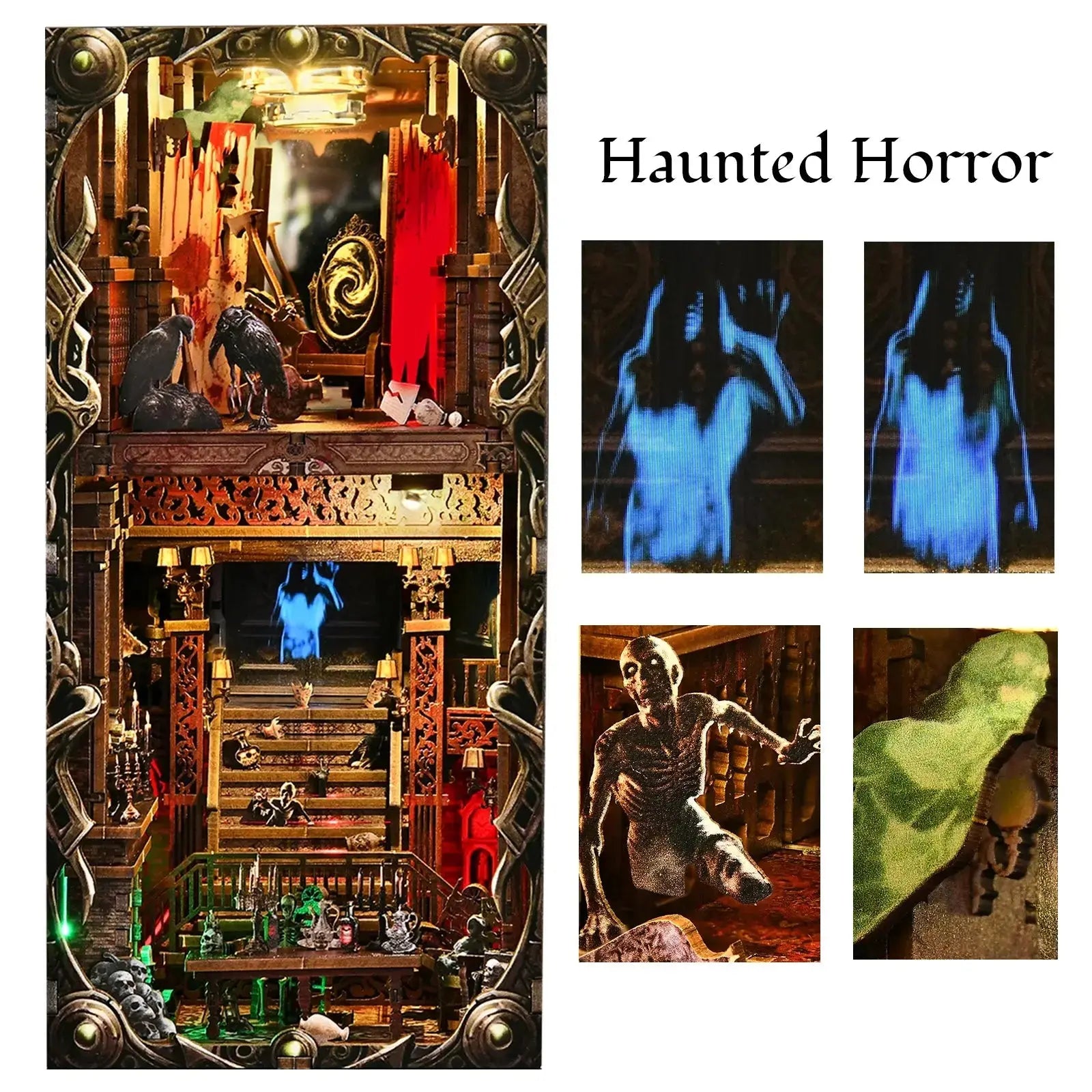 The Haunted Hotel Halloween Bookend - Model to assemble