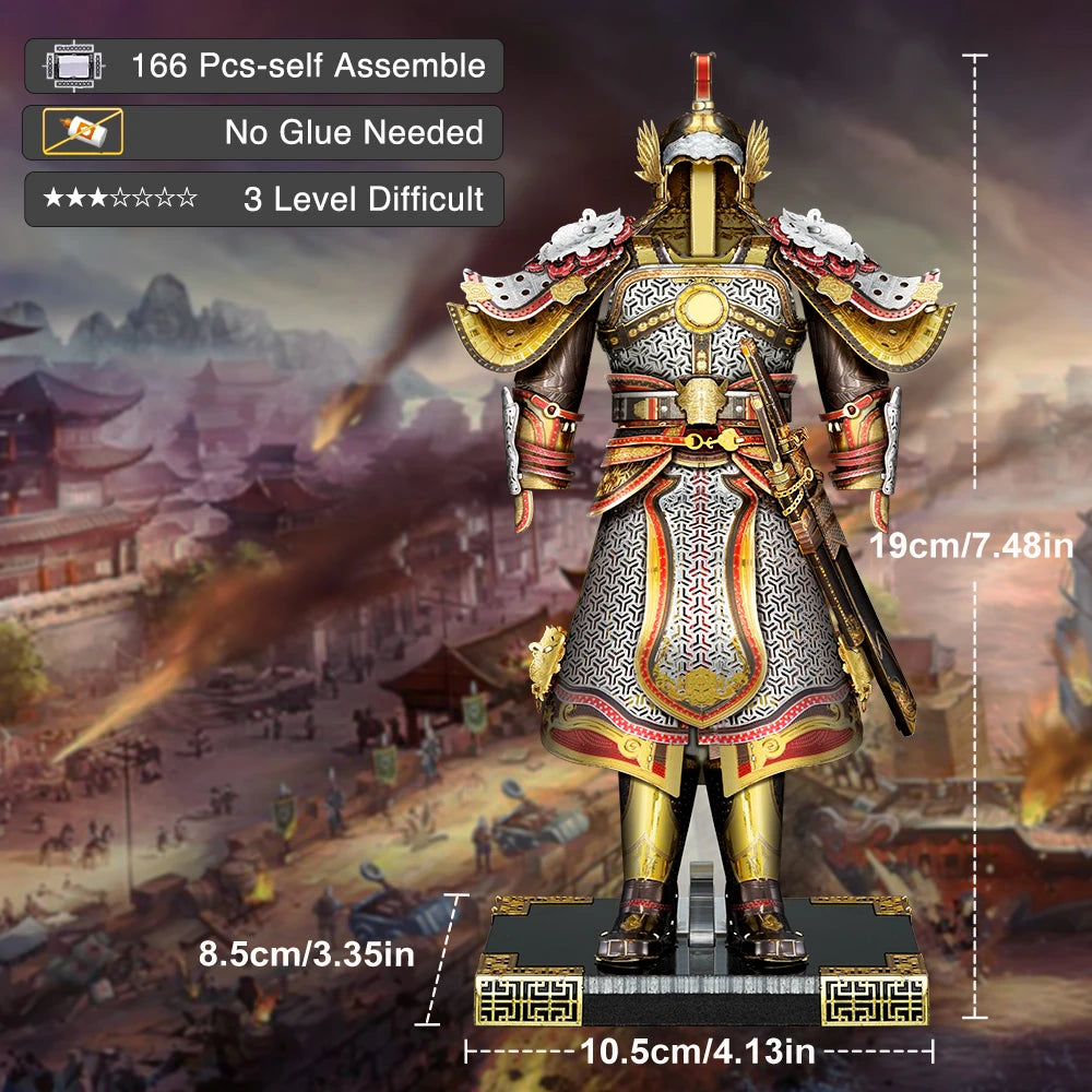 Piececool Model Building Kits a Suit of Armour Kit 3D Metal Puzzles DIY Toys for Adult Jigsaw Collection Birthday Gifts Model to assemble