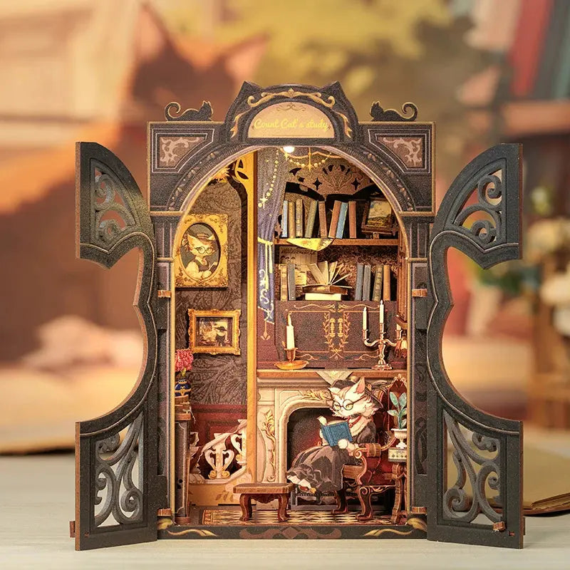 DIY Bookstore Book Nook with Light - Model to assemble