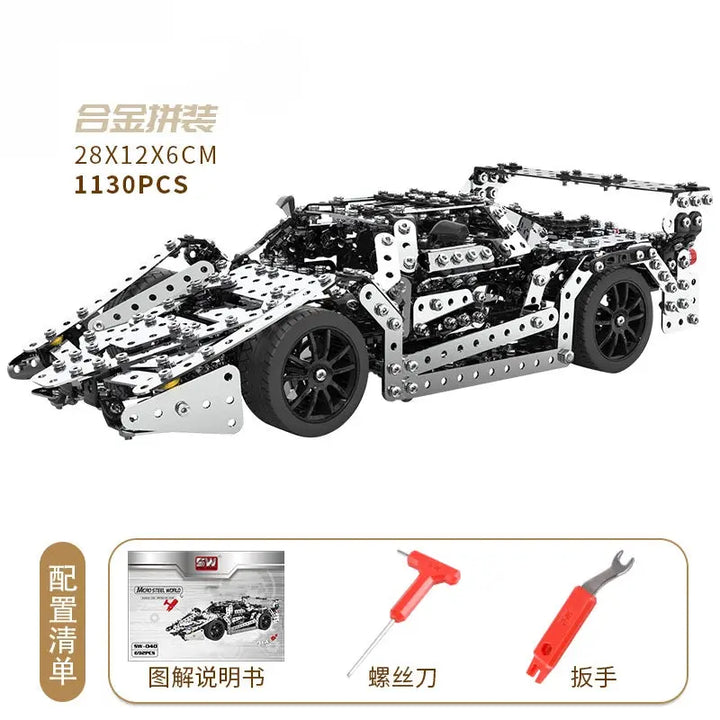 Racing Off-road Vehicle Model Screws And Nuts Disassembly Model to assemble