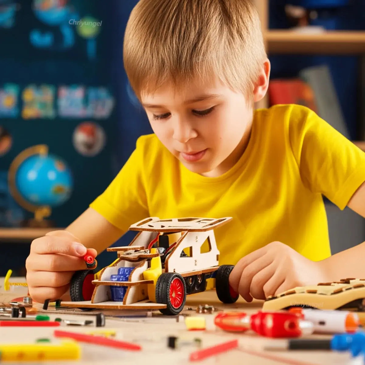 DIY Wooden Remote Control Car - Model to assemble