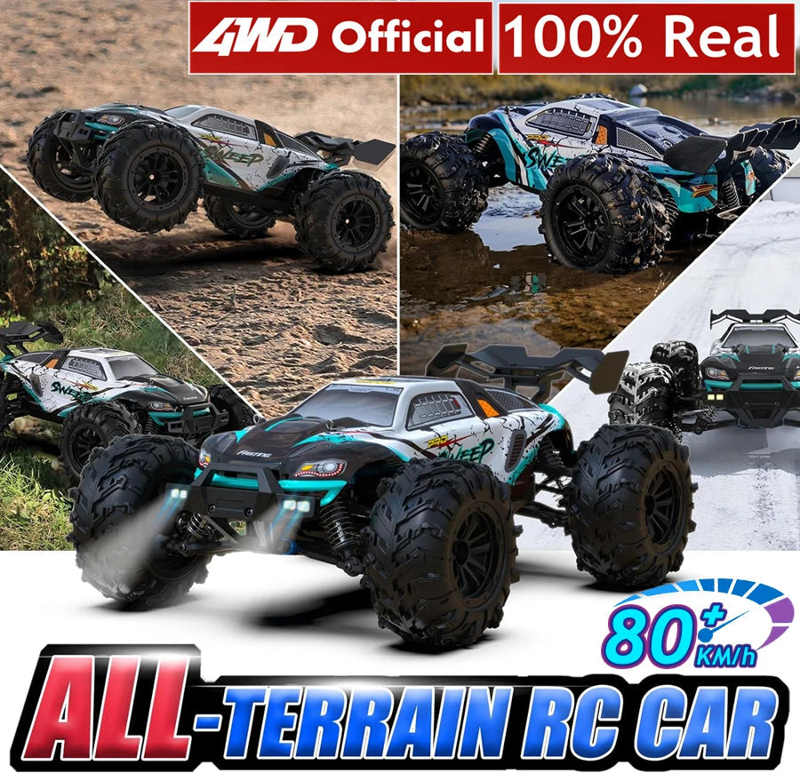 4WD Remote Control Car Off Road 4x4 RC High Speed Buggy Truck Super Brushless 50 or 80KM/H Fast Drift Racing Toy Kids Adults Model to assemble