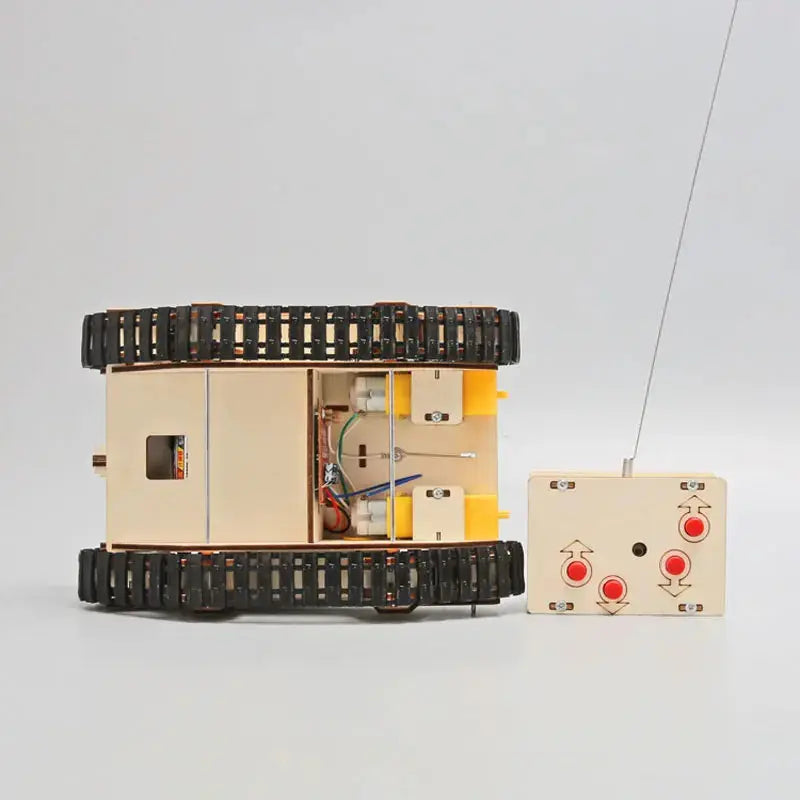 Tank Wooden Model Kits DIY Remote Control Toys - Model to assemble