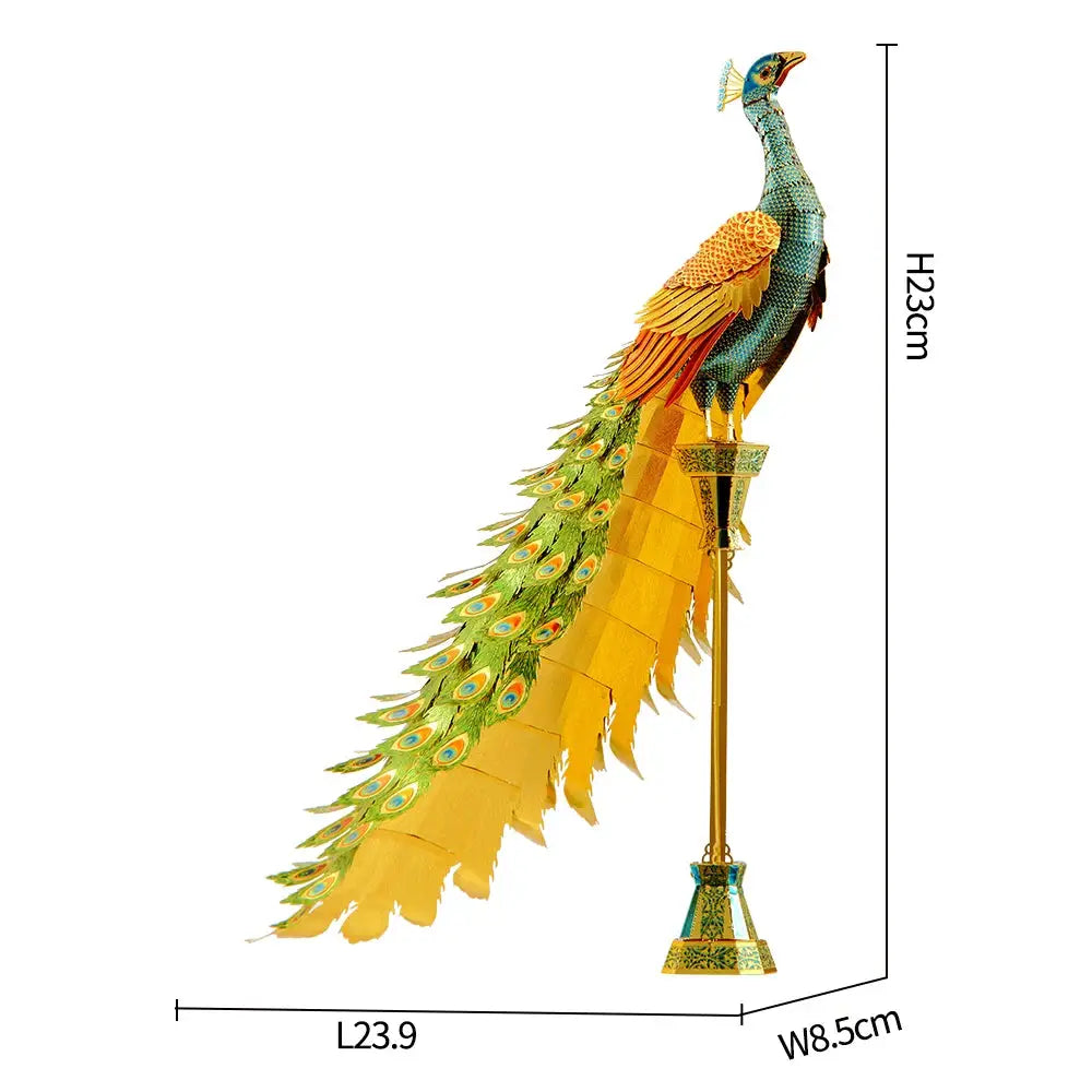 Colorful Peacock 3D Metal Model Kit
