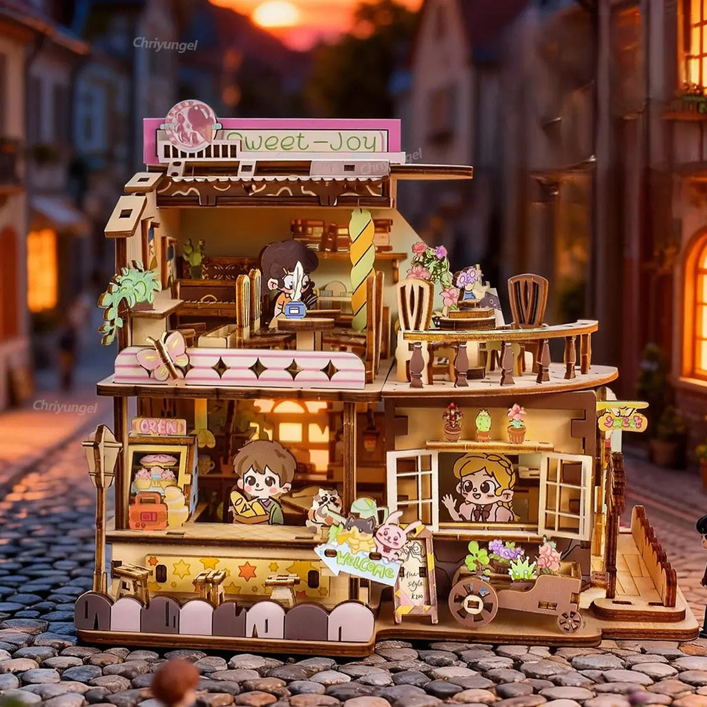 Sweet Shop Miniature House Kit Wooden - Model to assemble