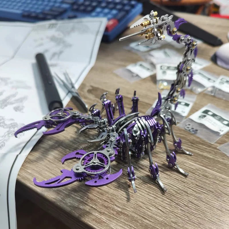 3D Metal Puzzle for Adults, Mechanical Scorpion Insect Model Kit, DIY Metal Building Puzzle Set, Assembly Toy Gift for Men Boys Model to assemble
