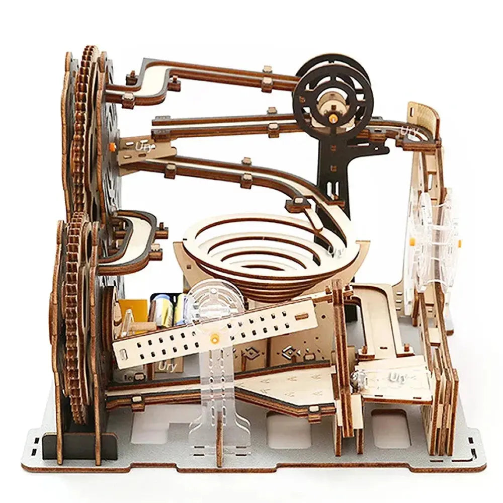 Rollercoaster Mechanical Electric/Manual Marble run Model - Model to assemble