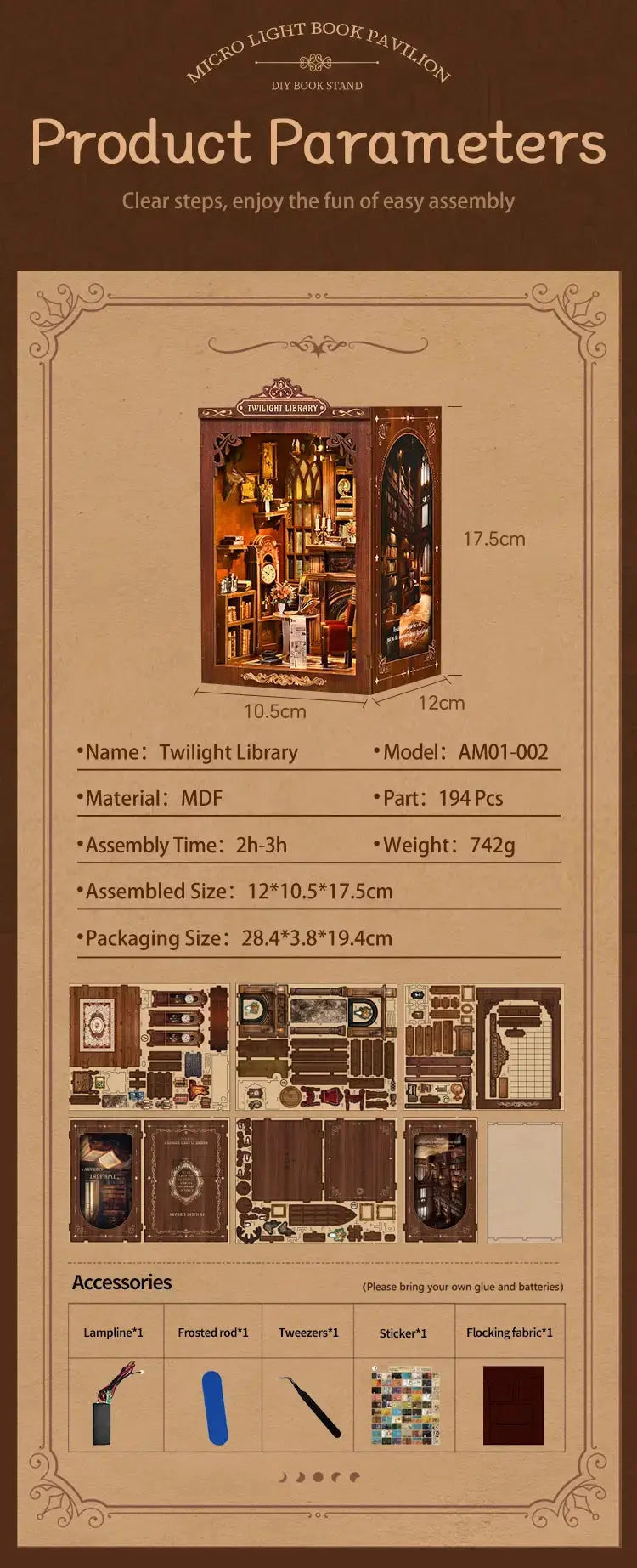 Bookend Set DIY - Model to assemble