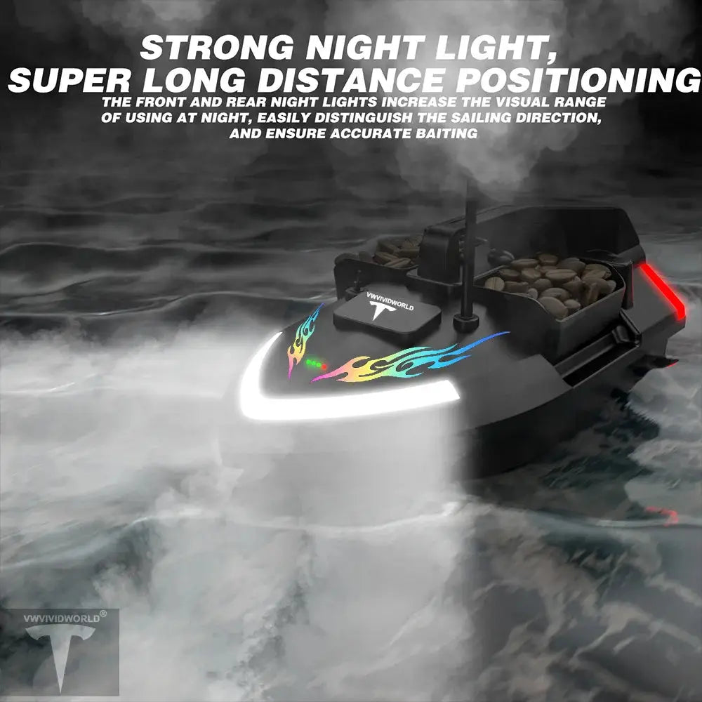 GPS Fishing Bait Boat – 2KG Capacity, 40 Waypoints & Auto Return - Model to assemble