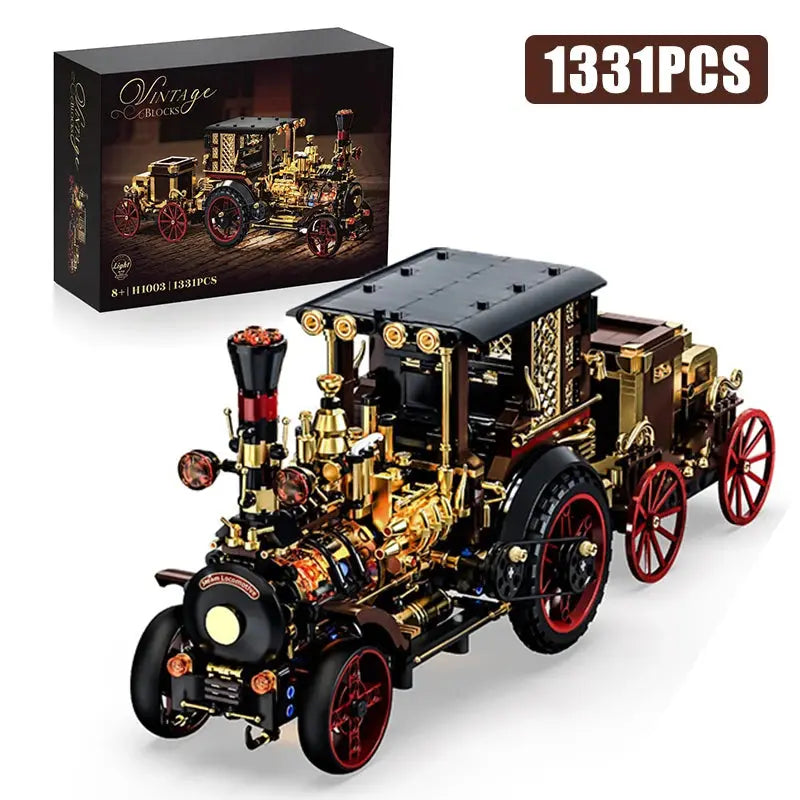 Vintage Mechanical Steam Car - Model to assemble