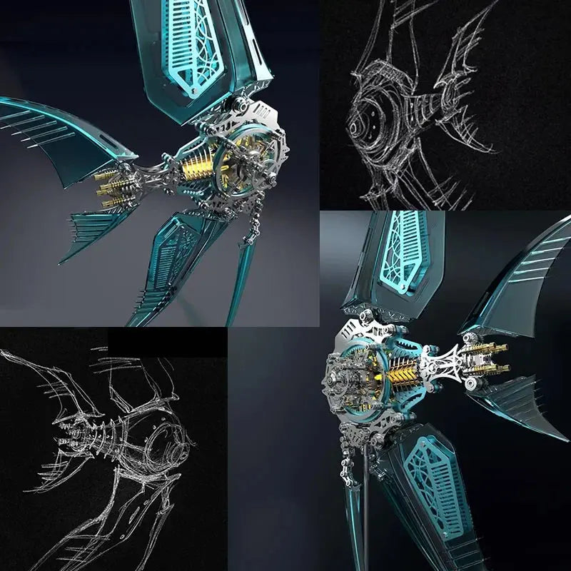 Metal Angel Fish Model Kit - Model to assemble