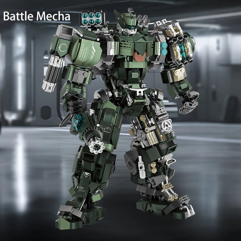 1403pcs Large Mecha Warrior Building Blocks Set Battle Robots Action Figure Model Kits Adult Teens Assembled Toys Gifts For Boys Model to assemble
