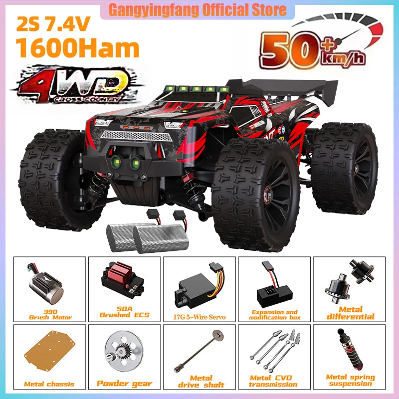 SG116 9522PRO 85KM/H High Speed RC Car Brushless 4WD Off-Road Drift Remote Control Car 1:16 Professional Racing Cars vs SG116MAX Model to assemble