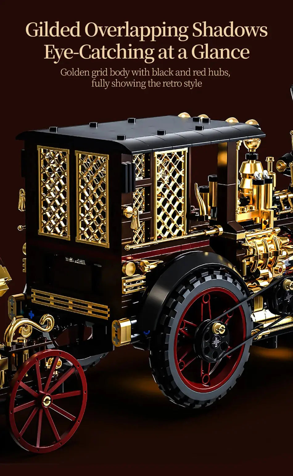 Vintage Mechanical Steam Car - Model to assemble