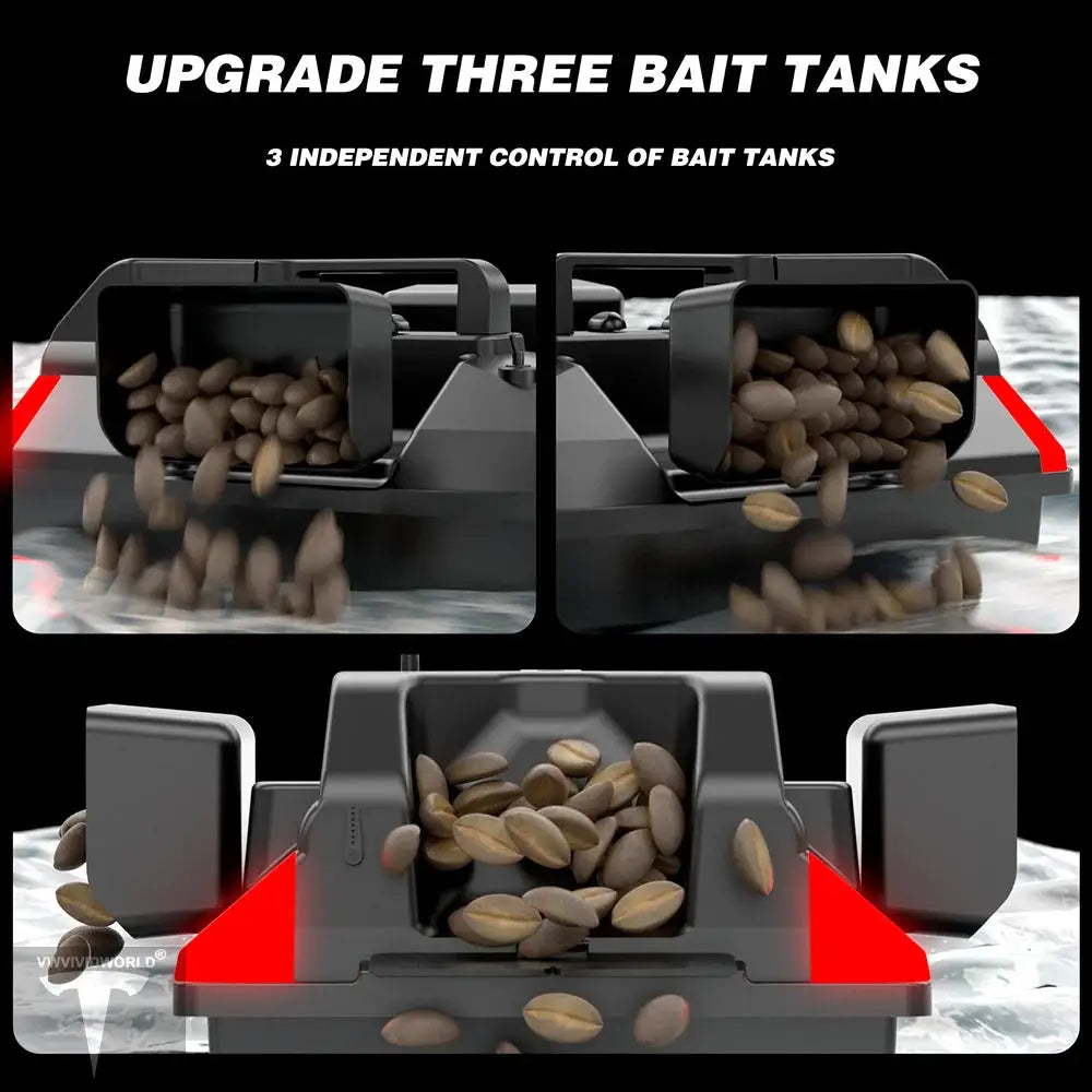 GPS Fishing Bait Boat – 2KG Capacity, 40 Waypoints & Auto Return - Model to assemble