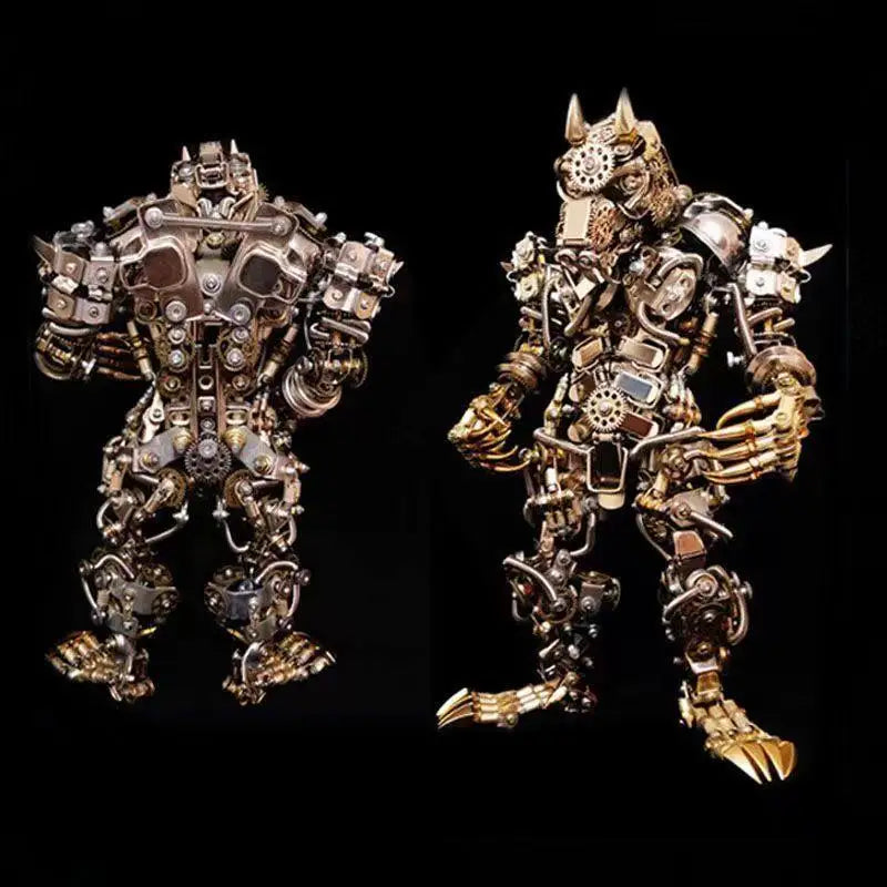 Robot werewolf handmade 3d three-dimensional metal assembly model building blocks puzzle war wolf boy's day gift Model to assemble