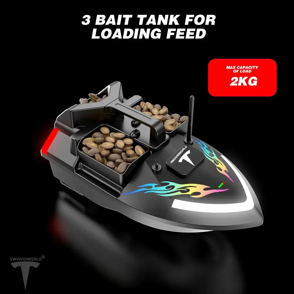 GPS Fishing Bait Boat – 2KG Capacity, 40 Waypoints & Auto Return - Model to assemble