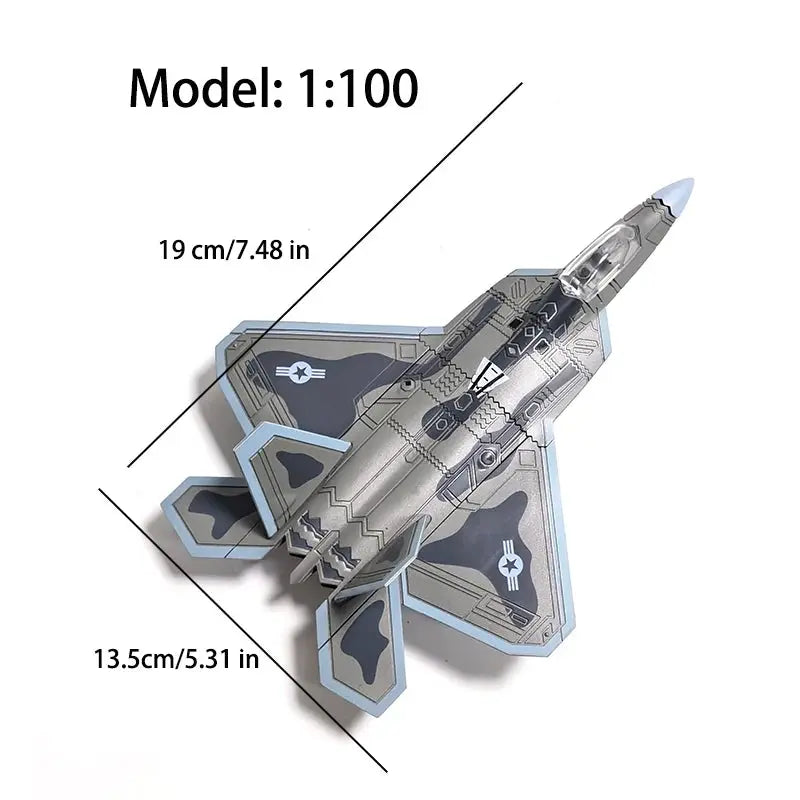 DIY Military Aircraft Model Kit – F14, F35, B2 Bomber & AH64 Helicopter Building Blocks - Model to assemble