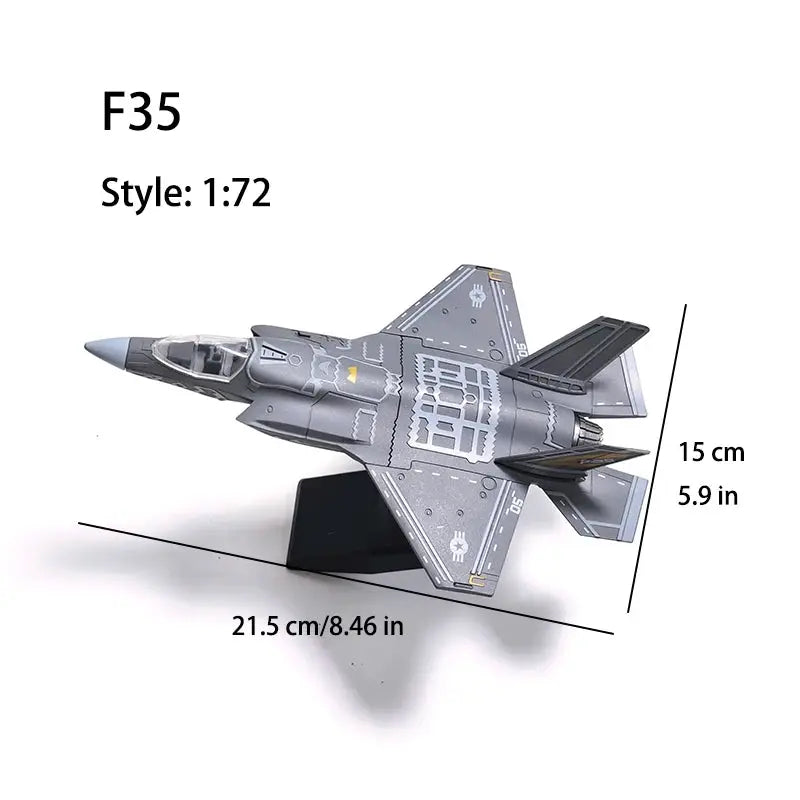DIY Military Aircraft Model Kit – F14, F35, B2 Bomber & AH64 Helicopter Building Blocks - Model to assemble
