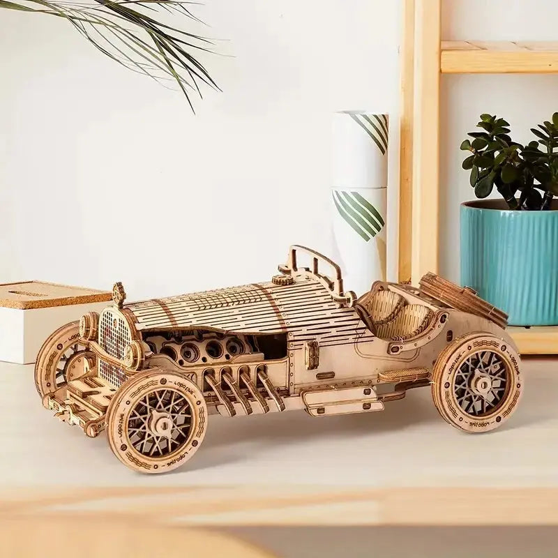 Vintage Car Wooden Puzzle DIY - Model to assemble