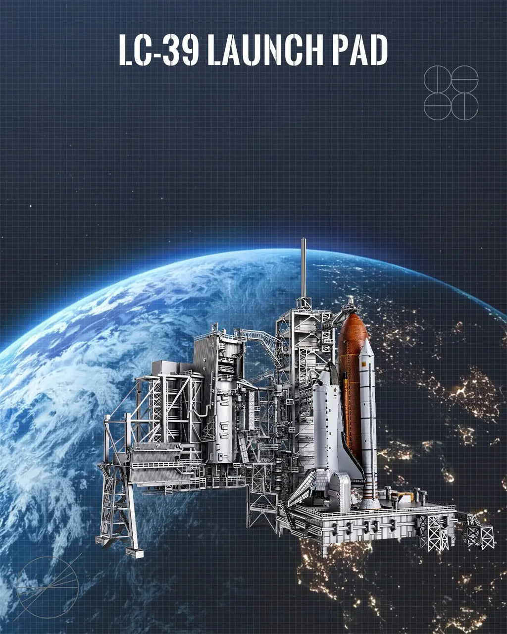 LC-39 Launch Pad 3D Metal Puzzle Kit – Advanced DIY Building Model for Adults Model to assemble