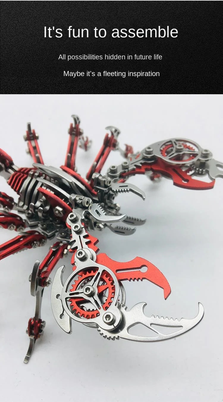 3D Metal Puzzle for Adults, Mechanical Scorpion Insect Model Kit, DIY Metal Building Puzzle Set, Assembly Toy Gift for Men Boys Model to assemble