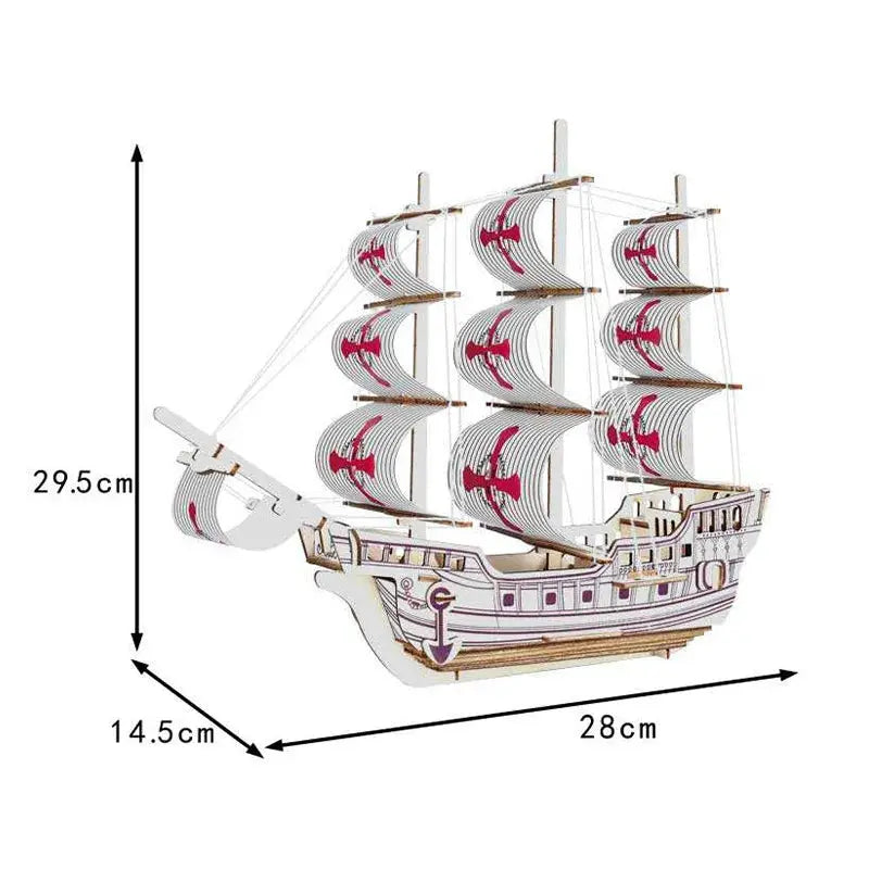 Wooden 3D Puzzle Ship Model Building Kit - Model to assemble