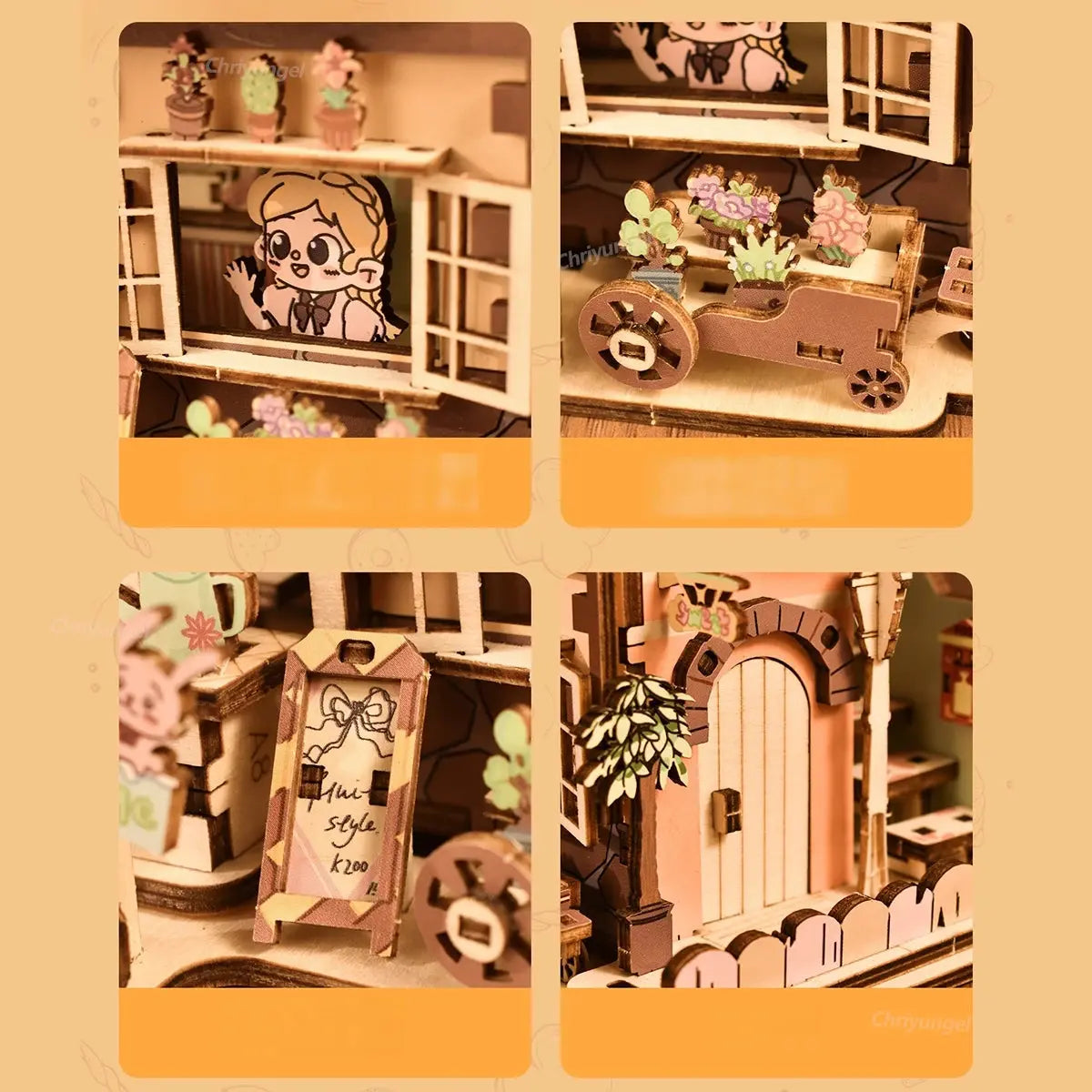Sweet Shop Miniature House Kit Wooden - Model to assemble