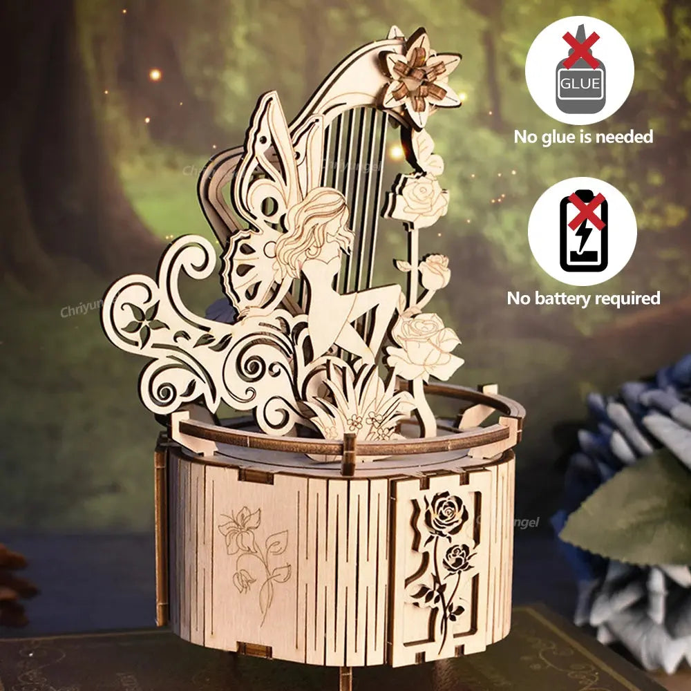 Castle/Fairy Music Box Electric Rotating - Model to assemble