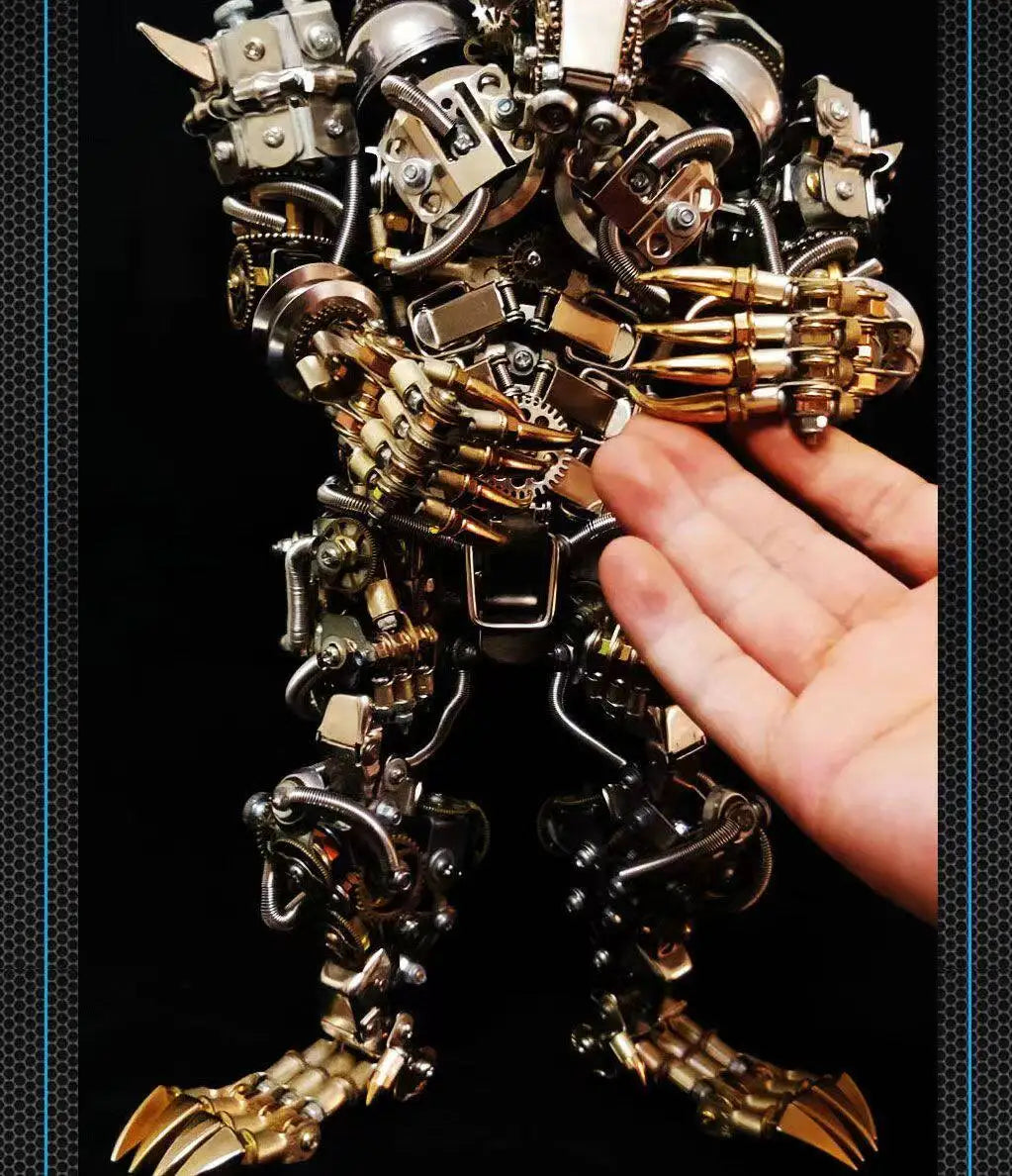 Robot werewolf handmade 3d three-dimensional metal assembly model building blocks puzzle war wolf boy's day gift Model to assemble