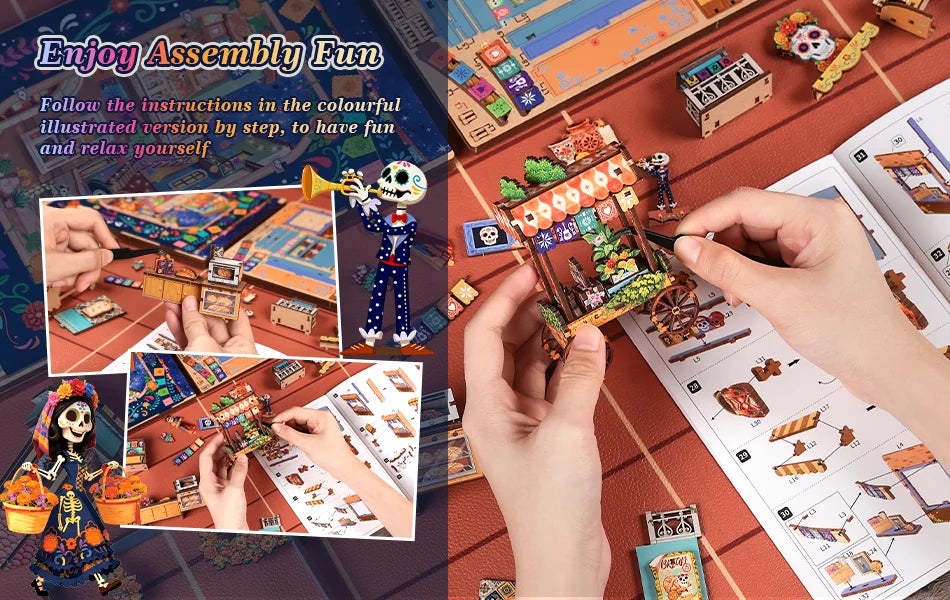 Plaza de los Muertos book nook - Model to assemble