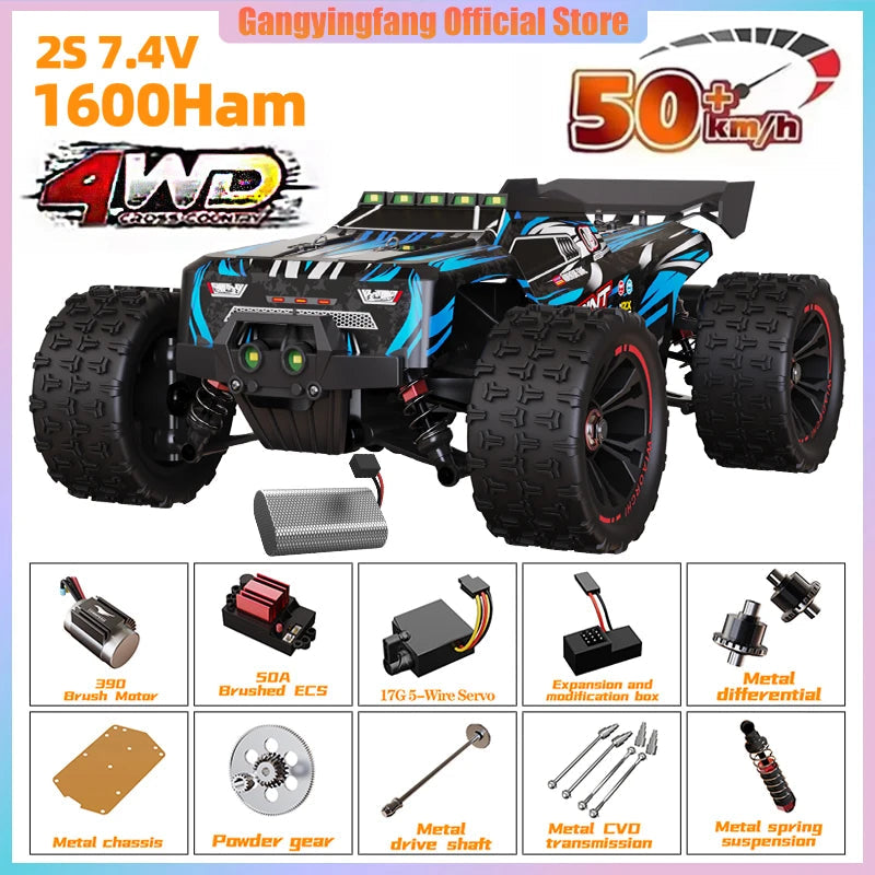 SG116 9522PRO 85KM/H High Speed RC Car Brushless 4WD Off-Road Drift Remote Control Car 1:16 Professional Racing Cars vs SG116MAX Model to assemble