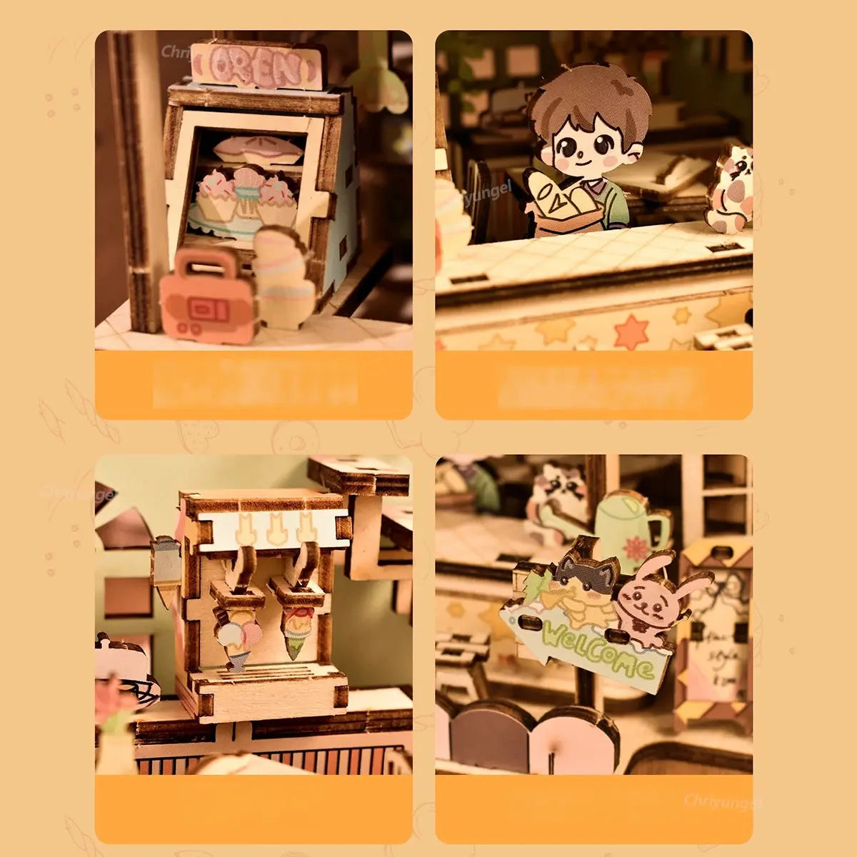 Sweet Shop Miniature House Kit Wooden - Model to assemble