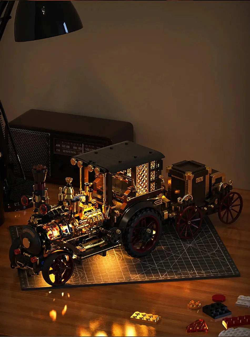 Vintage Mechanical Steam Car - Model to assemble