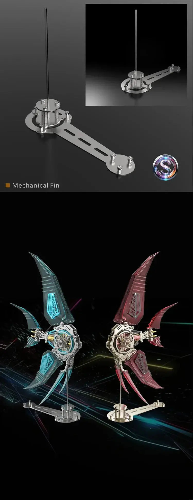 Metal Angel Fish Model Kit - Model to assemble