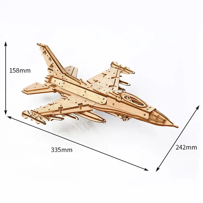 3D Wooden Fighter Jet Model Kit - Model to assemble