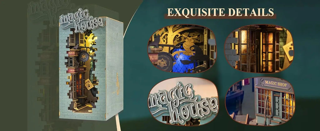 Doll House for Bookshelf - Model to assemble