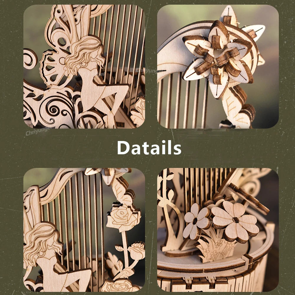 Castle/Fairy Music Box Electric Rotating - Model to assemble