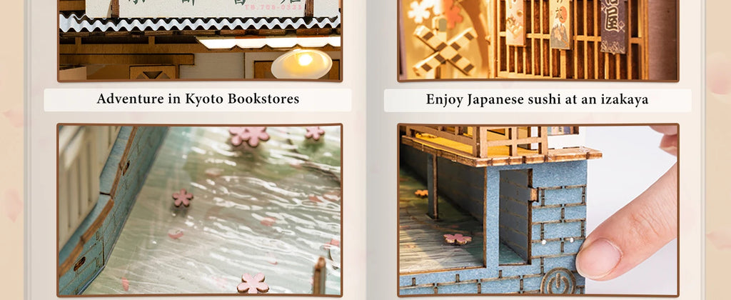 Doll House for Bookshelf - Model to assemble