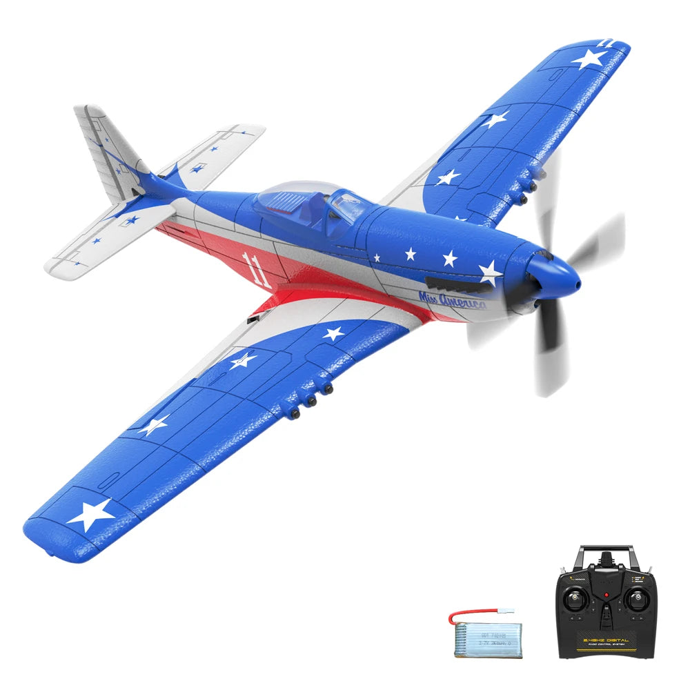 Volantex New Spitfire RC Plane EPP 400mm Wingspan RC Fighter One Key Aerobatic 2.4G 4CH RTF Warbird Plane Model to assemble