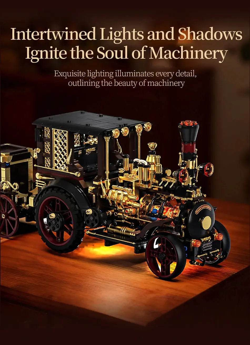 Vintage Mechanical Steam Car - Model to assemble