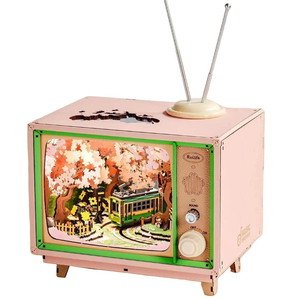 Sakura Dreamy TV Musical Box with Light Model to assemble