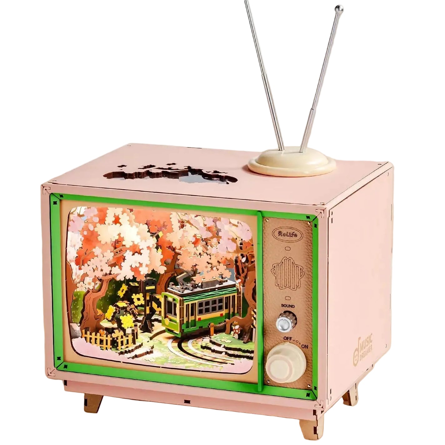 Sakura Dreamy TV Musical Box with Light Model to assemble