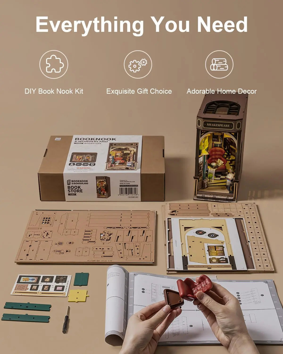 Shakespeare Bookstore with Lights - Model to assemble