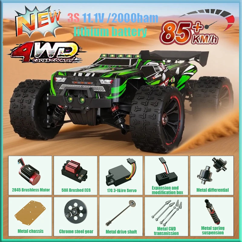 SG116 9522PRO 85KM/H High Speed RC Car Brushless 4WD Off-Road Drift Remote Control Car 1:16 Professional Racing Cars vs SG116MAX Model to assemble
