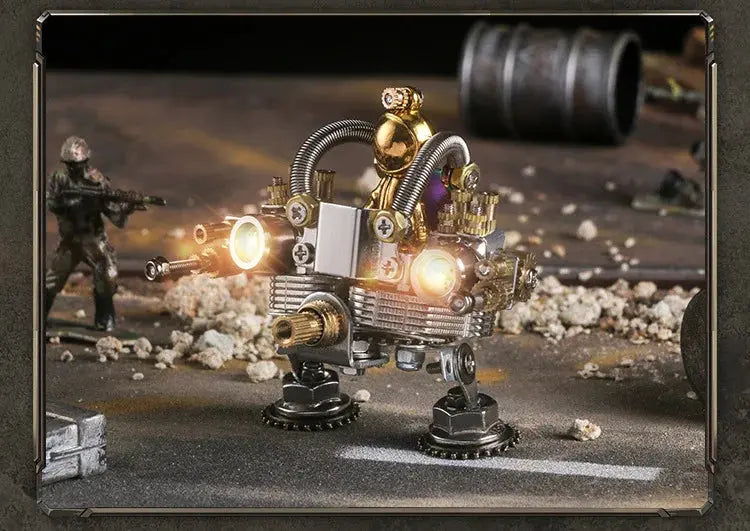 Mechanical Armor 3D Metal Puzzle Kit – DIY Tank, Motorcycle, Cannon & Airship Model Building Set for Adults - Model to assemble