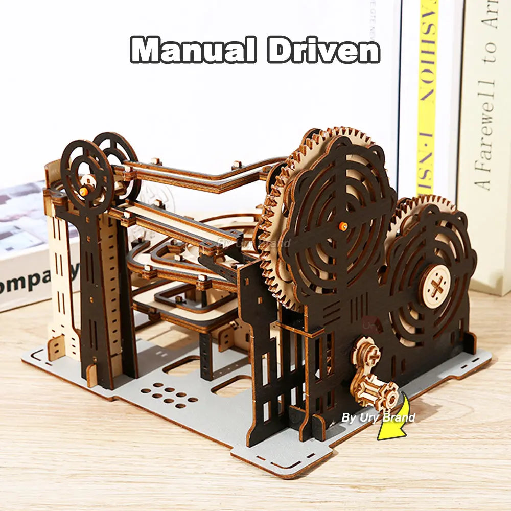 Rollercoaster Mechanical Electric/Manual Marble run Model - Model to assemble