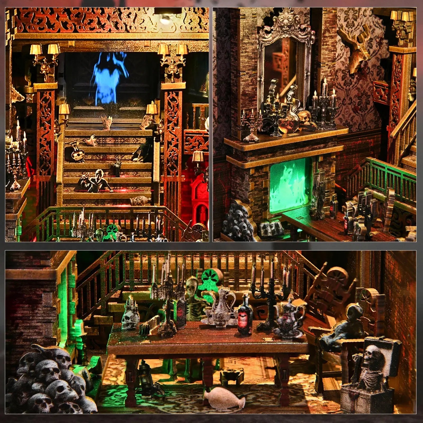 The Haunted Hotel Halloween Bookend - Model to assemble